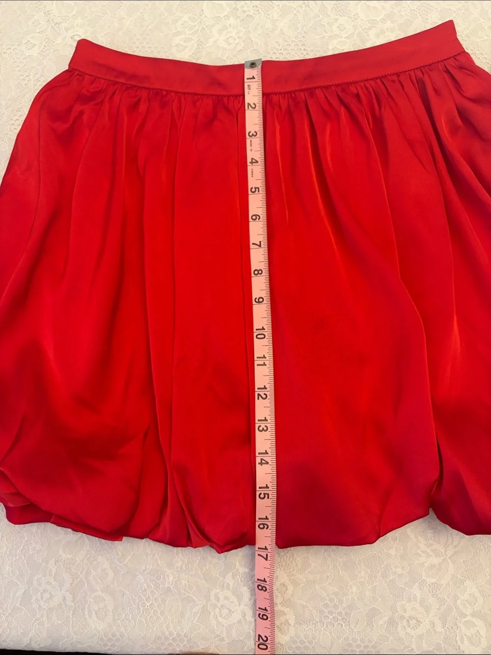 Wishlist Red Bubble Hem Skirt